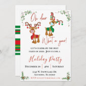 2021 O Deer What a Year Holiday Party Einladung (Vorne/Hinten)