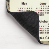 2021 Orange Sepia Holiday Art Calendar by Janz Mousepad (Ecke)