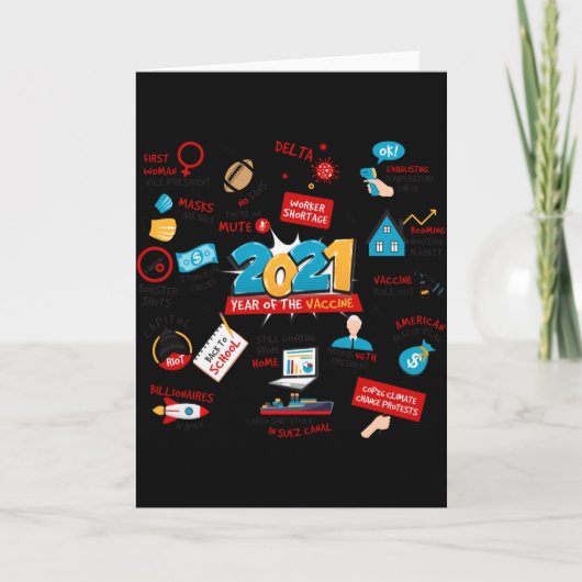 2021 Pandemic Vaccines Commemorative Christmas T S Karte (Vorderseite)