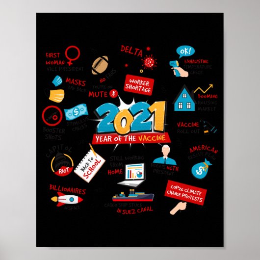 2021 Pandemic Vaccines Commemorative Christmas T S Poster (Vorne)