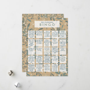 2021 Pandemie BINGO Lustige Mistelzweig Gold Weihn Feiertagskarte