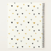 2021 Personalisiertes geometrisches Gold- und Schw Planer (Rückseite)