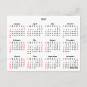 2021 Pocket Kalender Ihr Lieblings-Foto Postkarte (Rückseite)