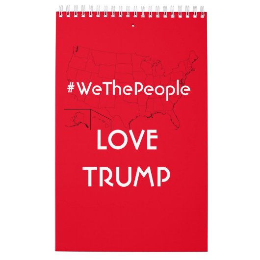 2021 Präsident Trump-Kalender Kalender (Rückseite)