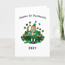 2021 Quarantäne lustig Patrick's Day Feiertagskarte