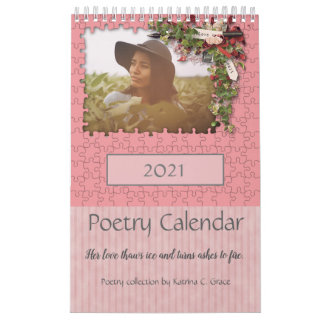 2021 Rosa Blume Themenkalender Foto Gedichte Kalender