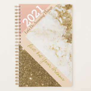 2021 Rose Gold Pink Imitate Marmor Trendy Planer