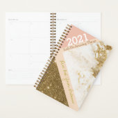 2021 Rose Gold Pink Imitate Marmor Trendy Planer (Anzeige)