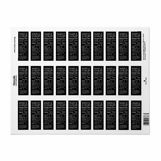 2021 Rücksendeadresse Ahornsirup Nutrition Black (Vorne)