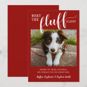 2021 Ruff Year What the Fluff Funny Dog Feiertagskarte (Vorne/Hinten)