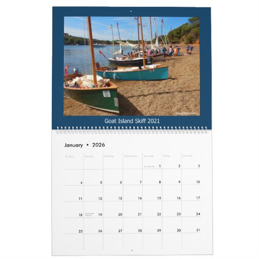 2021 Sailboat Calendar - Goat Island Skiffs World Kalender (Jan 2026)