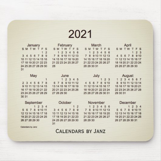 2021 San Telmo Kalender von Janz Mouse Pad Mousepad (Vorne)