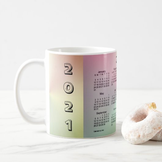 2021 San Telmo Shimmer Kaffeekalender von Janz Kaffeetasse (Mit Donut)