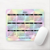 2021 Satin Rainbow Bold Calendar von Janz Mousepad (Mit Mouse)