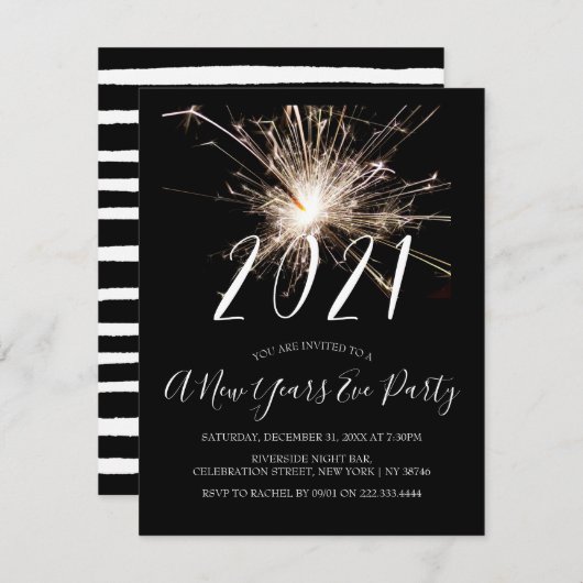 2021 | Silvester Party Einladung (Vorne/Hinten)