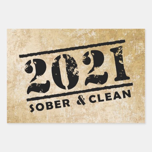 2021 Sober & Clean Celebrate Erholung Sobriety Geschenkpapier Set (Vorderseite 2)