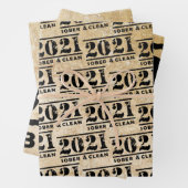 2021 Sober & Clean Celebrate Erholung Sobriety Geschenkpapier Set (Beispiel)