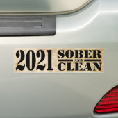 2021 Sober & Clean Drug & Alcohol Advocation Free Autoaufkleber (Auf Auto)