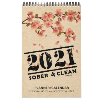 2021 Sober & Clean: Erholung Zitate Geschenkplaner Kalender