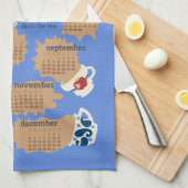 2021 Spill the Tea Calendar Kitchen Handtuch (Viertel Falte)