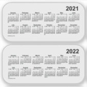 2021 Transparent 2022 Calendar by Janz Aufkleber (Vorderseite)