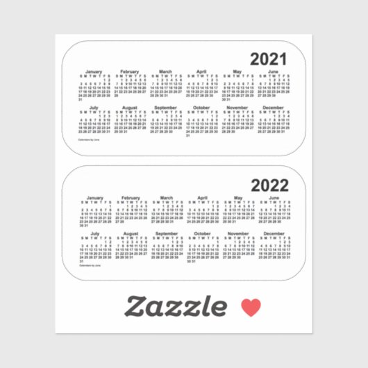 2021 Transparent 2022 Calendar by Janz Aufkleber (Blatt)