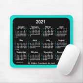 2021 Türkis Neon 52 Weeks Calendar von Janz Mousepad (Mit Mouse)