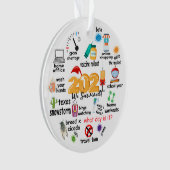 2021 überlebten wir die sonnige Dekoration Keepake (Vorderseite)