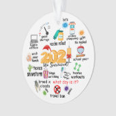 2021 überlebten wir die sonnige Dekoration Keepake (Vorderseite)