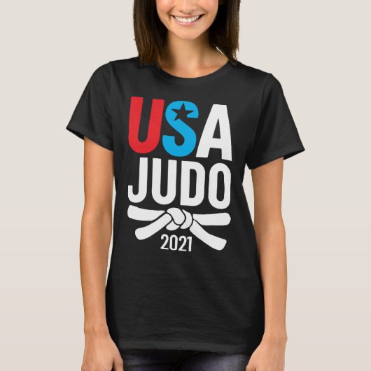 2021 USA Judo Player Apparel American  for US Judo T-Shirt (Vorderseite)