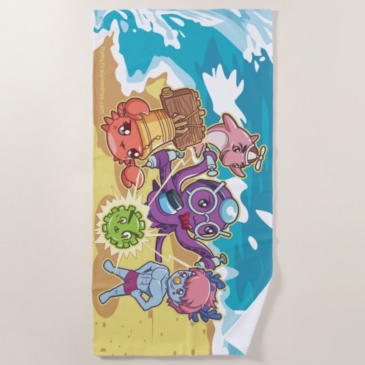 2021- Vaccine Power-UP Strandtuch (Vorderseite)