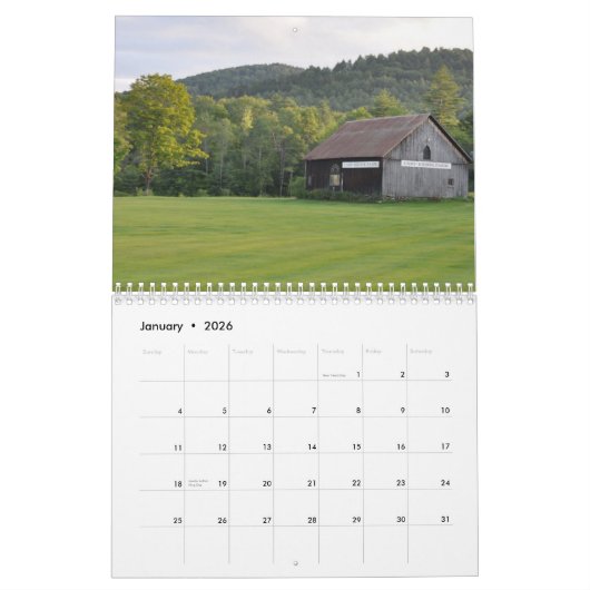 2021 Vermont Barns - Kalender (Jan 2026)
