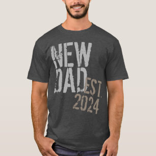 2021 Vintage Neuer Papa Erster Vatertag T-Shirt