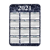 2021 Volljähriger Kirchenkalender Glitzer Sparkle Magnet (Vertikal)