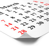 2021 Wall Calendar Rainbow Rose Poster (Ecke)