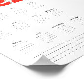 2021 Wand-Kalender-Poster Poster (Ecke)