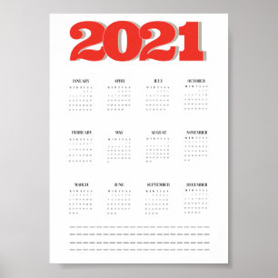 2021-Wandkalenderposter Poster