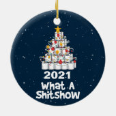 2021 Was für eine Shitshow, Toilettenpapier Keramik Ornament (Hinten)