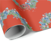 2021 Weihnachtsginger Jar Wrapping Paper Geschenkpapier (Rolleneckpunkt)
