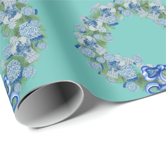 2021 Weihnachtsginger Jar Wrapping Paper Geschenkpapier (Rolleneckpunkt)