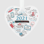 2021 Weihnachtsjahr Feierliche Feier Ornament (Vorderseite)