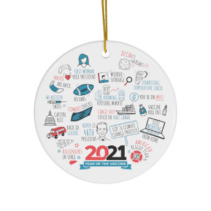 2021 Weihnachtssaftjahrgang 2021 Keramik Ornament