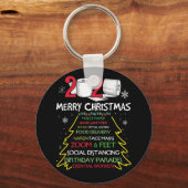 2021 WeihnachtsToilettenpapier Soziale Distanz Schlüsselanhänger (Vorderseite)