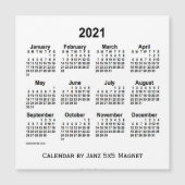 2021 Weißkalender von Janz 5x5 Magnet (Vorderseite)