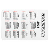 2021 White 52 Weeks Calendar by Janz 4x6 Magnet (Horizontal)