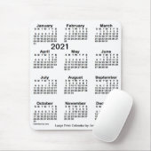 2021 White Large Print Calendar von Janz Mousepad (Mit Mouse)