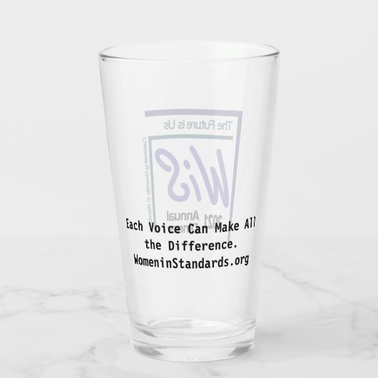 2021 "Women in Standards Annual Dinner Glass" Glas (Rückseite)