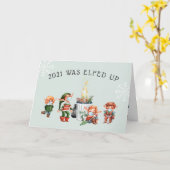 2021 wurde aufgegeben | Funny 2021 Dumpster Fire Karte (Gelbe Blume)