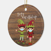 2021 wurde der sternförmige Elf der Covid-Gesichts Keramik Ornament (Links)