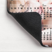 2021 Year Monthly Calendar Black Text Add Mousepad (Ecke)
